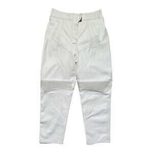 Vegan leather moto paneled pant